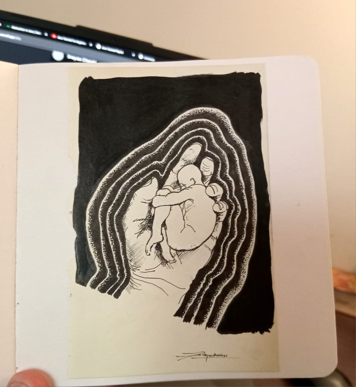 God - pen sketch